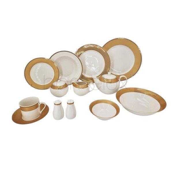 Gold-Dot Borders 47Pcs Dinner Set-RM327