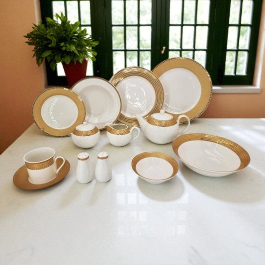Gold-Dot Borders 47Pcs Dinner Set-RM327