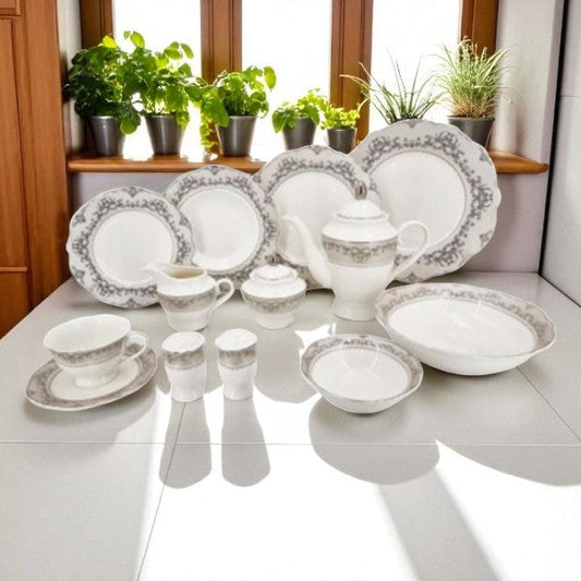 47PCS DINNER SET BORDER- D BLK 1c-RM371