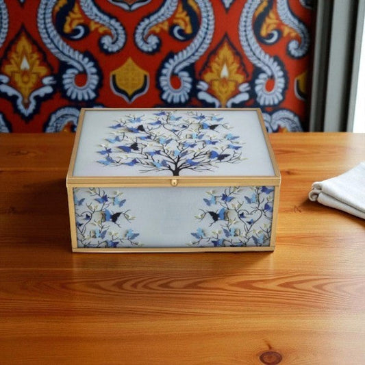 Jewellery Box Blue ANGELA 8c-RY272