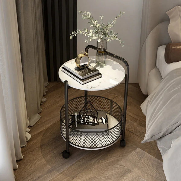 Sofa Side Table Storage Trolley