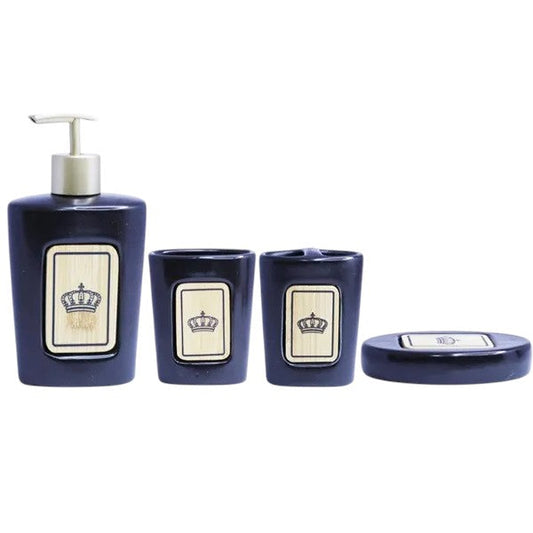 Minimalist 4Pieces Bath Set Black