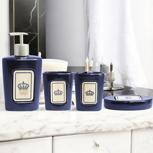 Minimalist 4Pieces Bath Set Black