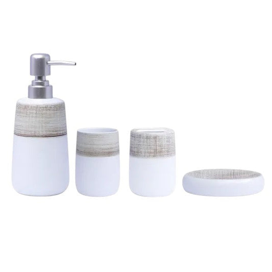 Elegant 4Pieces Bath Set White