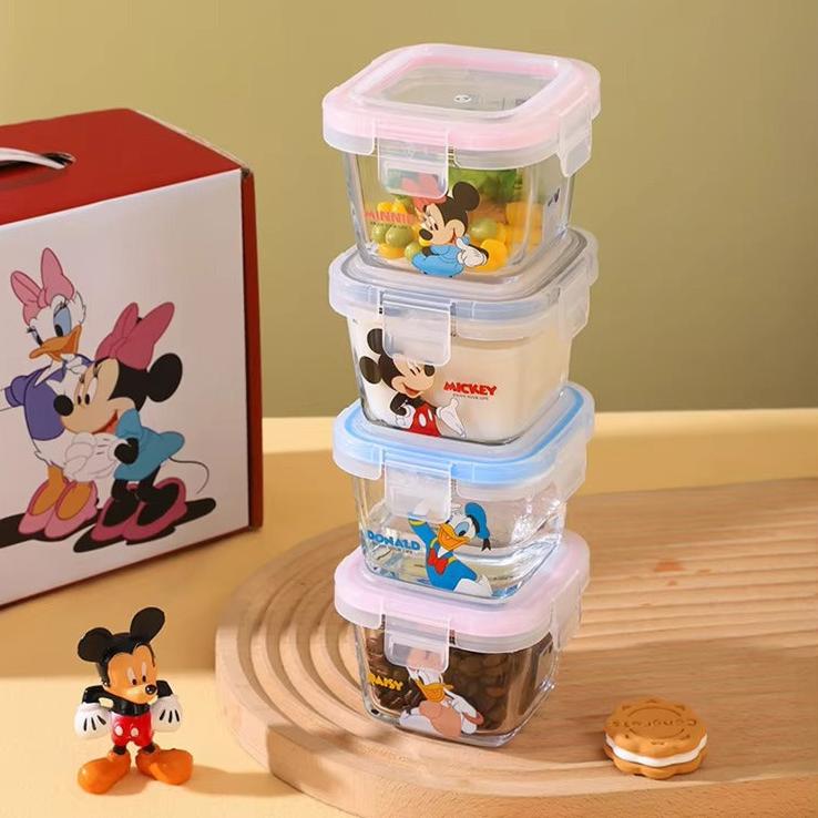 DISNEY Mickey & Friends Glass Airtight Box