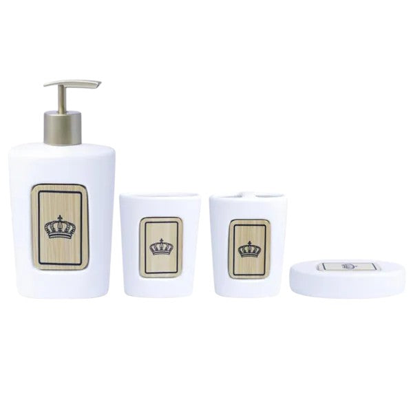 Minimalist 4Pieces Bath Set White