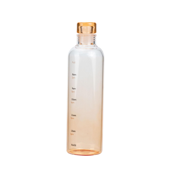 Transparent Colorful Glass Water Bottle