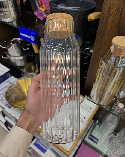 1 Liter Glass Bottle With Cork Lid