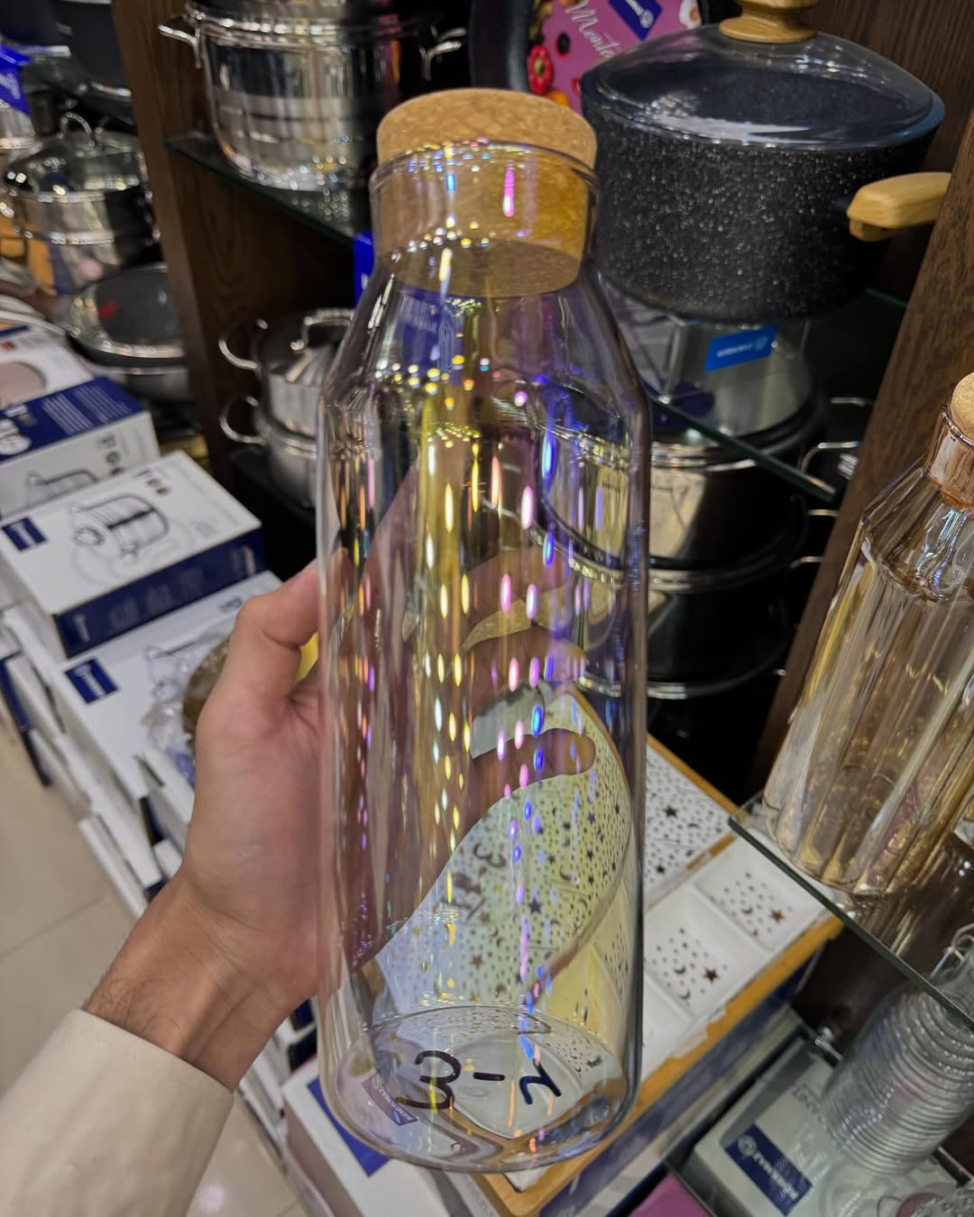 1 Liter Glass Bottle With Cork Lid