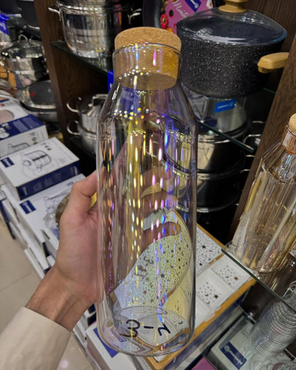 1 Liter Glass Bottle With Cork Lid