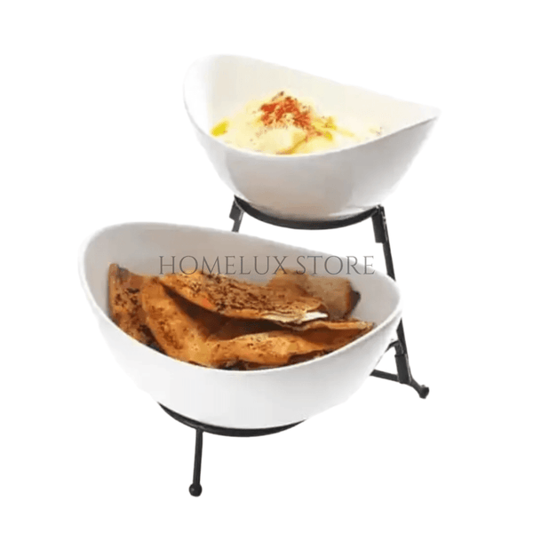 Duet Oval Bowl With Stand