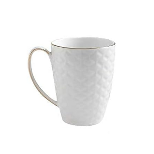 Ceramic Cup With Gold Spoon