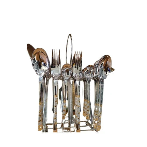 Arshia gold and silver Stainless Steel 38pcs Cutlery Sets TM478GS