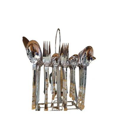Arshia gold and silver Stainless Steel 38pcs Cutlery Sets TM478GS