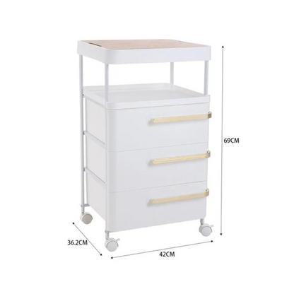 Bedside Décor & Storage Table - 3 Drawers