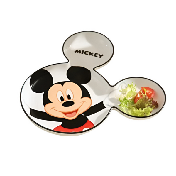 DISNEY Mickey Mouse Ceramic Two Ears Snack Plate