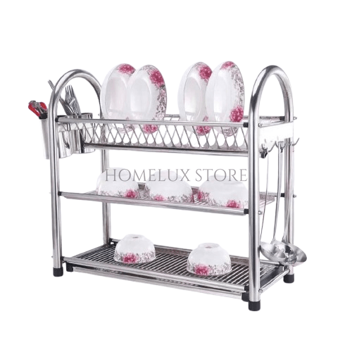 Modern 3 Tier Stainless Steel Plate Rack