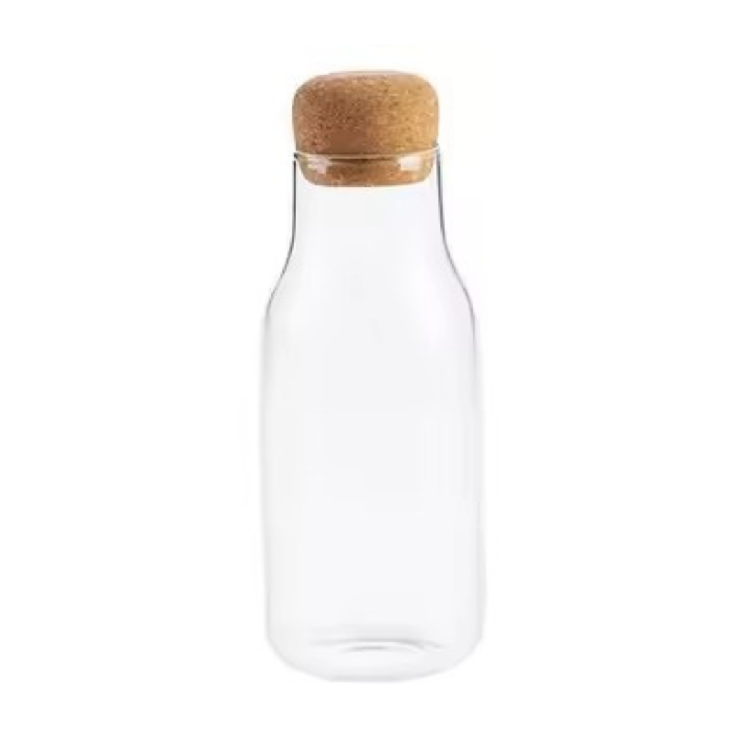 1 Liter Glass Bottle With Cork Lid