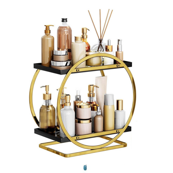 2 Tier Metal Perfume Skincare Cosmetics Organizer Rack