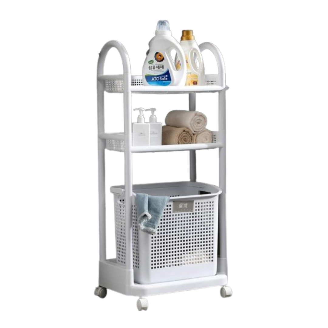 2-Tier Laundry Basket Organizer