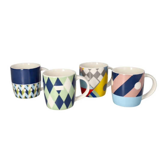 Danny Home™ 4 Pcs Printed Mugs