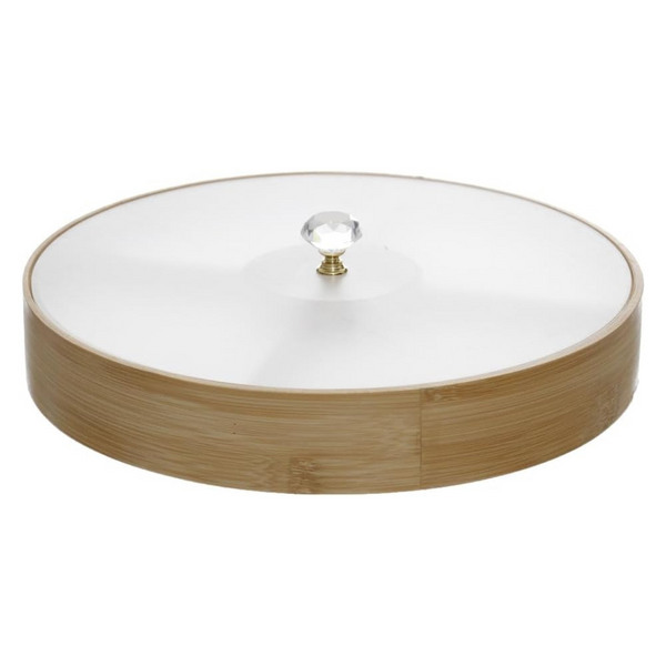 Dry Fruit Bamboo Serving Dish With Acrylic Lid