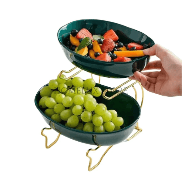 2 Layer Ceramic Fruit Platter