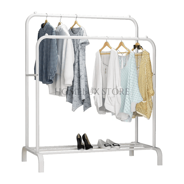 Double Pole Metal Cloth Stand