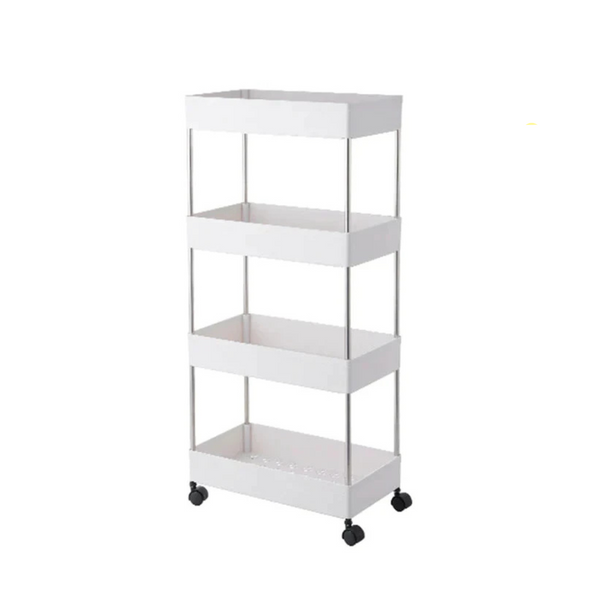 Multipurpose 4 Shelf Rotating Cart