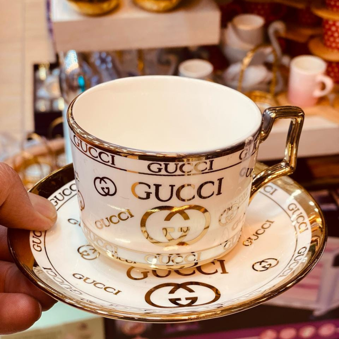 Ceramic Tea Cups With Saucers Set