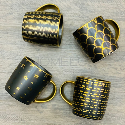 Metallic Mugs (Black & Gold)
