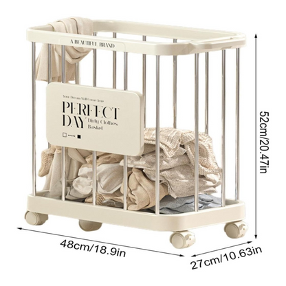Large Capacity Rolling Laundry Basket