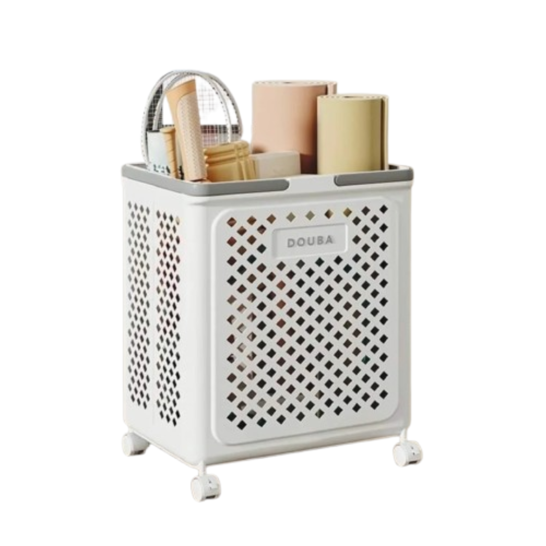 Large Capacity Movable Folding Laundry Basket