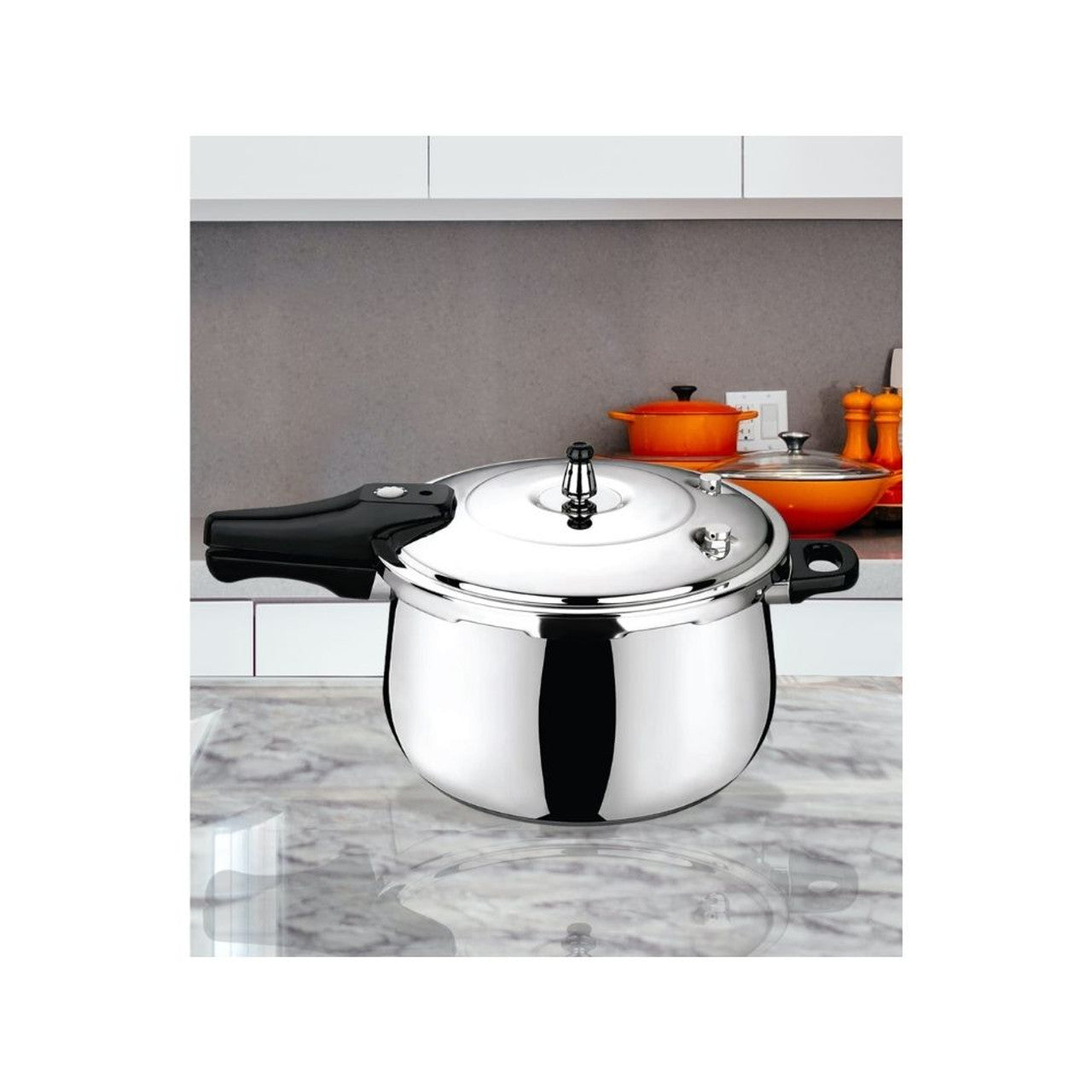 Arshia Premium Stainless Steel Pressure Cooker 32cm with Aluminium base