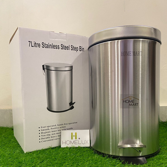 7 Litre Stainless Steel Step Dustbin