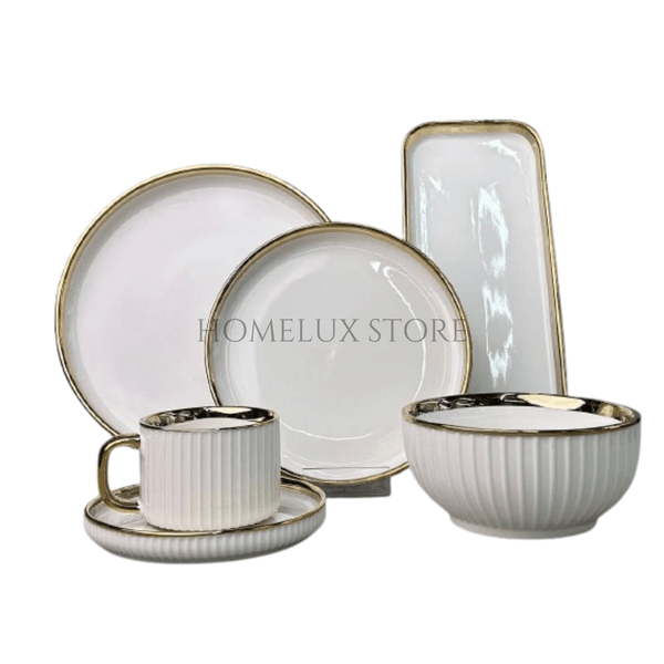 Elegant European Porcelain Dinner Set