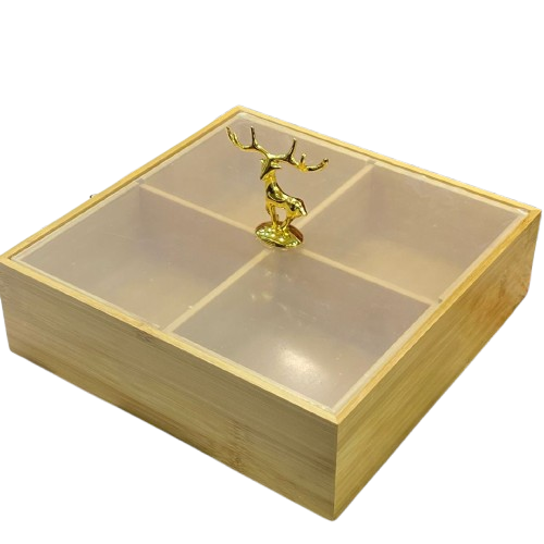 Wooden Dry Fruit Serving Dish