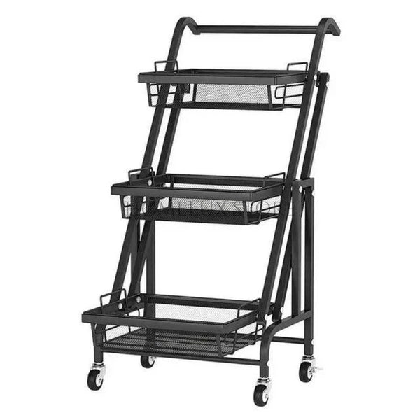 3-Tier Parallel Metal Folding Storage Rack