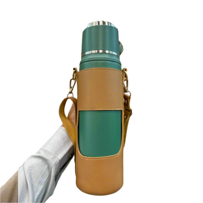 Stainless Steel Bottle With Leather Cover