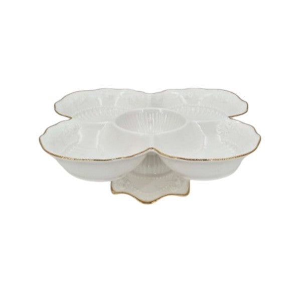 5-Snack Dish W-Base (29x29x11) 4c-VS002