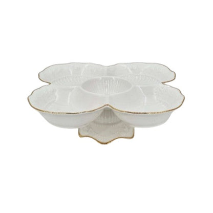 5-Snack Dish W-Base (29x29x11) 4c-VS002