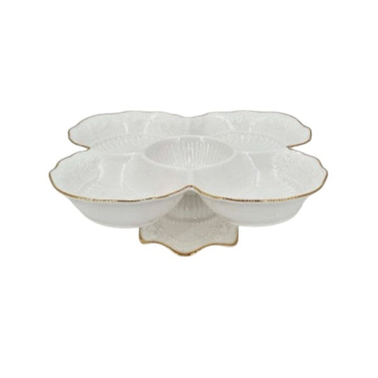 5-Snack Dish W-Base (29x29x11) 4c-VS002