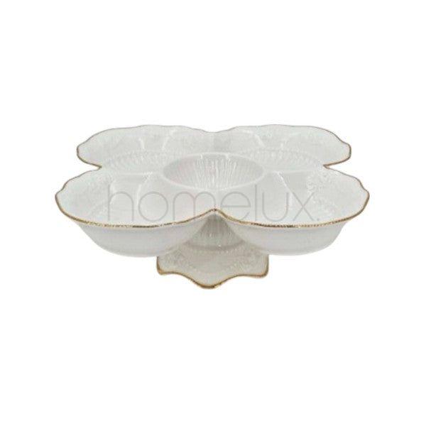 5-Snack Dish W-Base (29x29x11) 4c-VS002