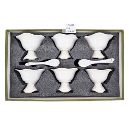 12Pcs Ice Cream Set White 6c-VS006