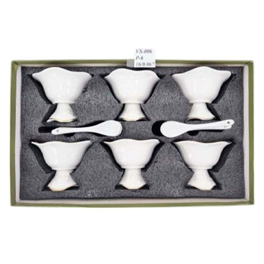 12Pcs Ice Cream Set White 6c-VS006