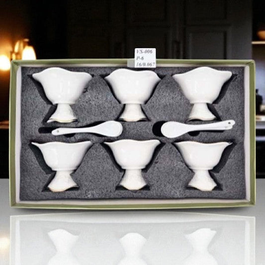12Pcs Ice Cream Set White 6c-VS006