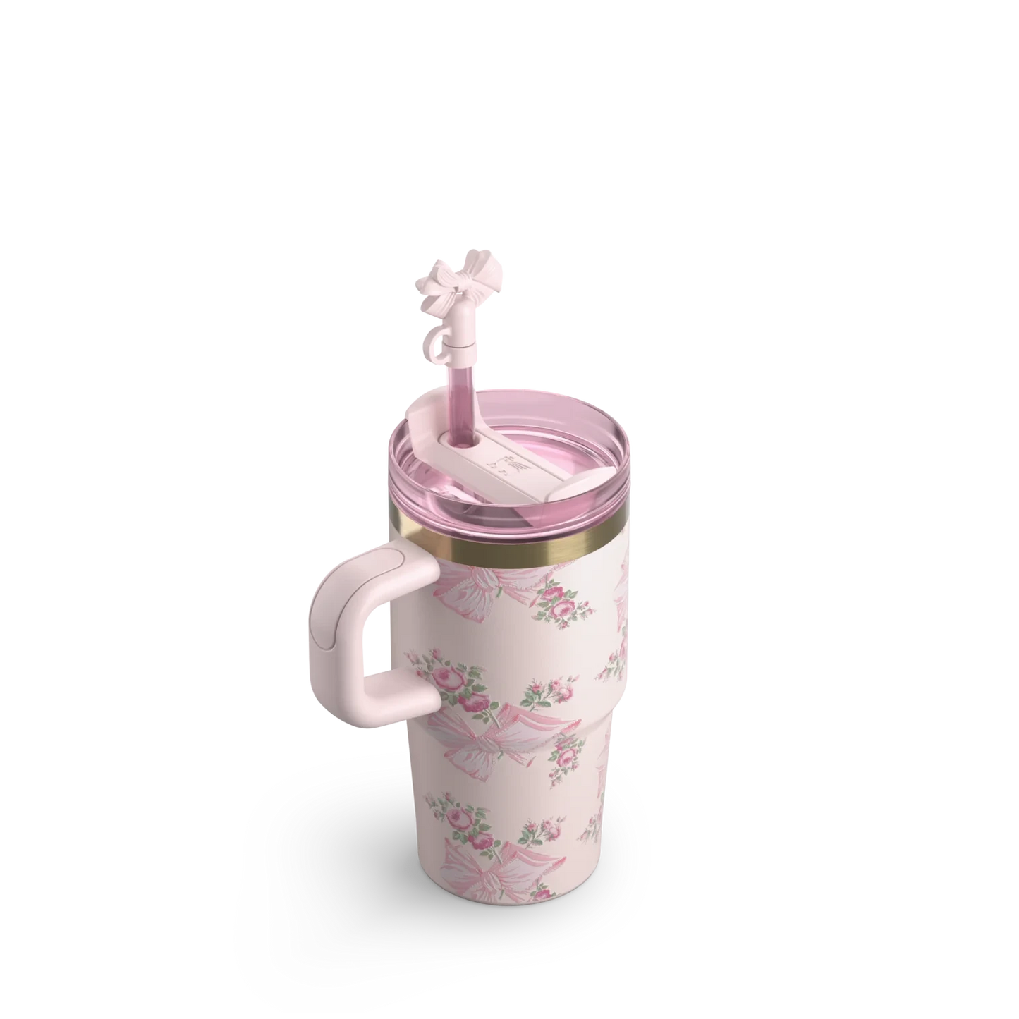 The Stanley X LoveShackFancy Holiday Quencher - 20oz - Rosa Beaux Pink