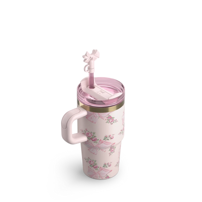 The Stanley X LoveShackFancy Holiday Quencher - 20oz - Rosa Beaux Pink