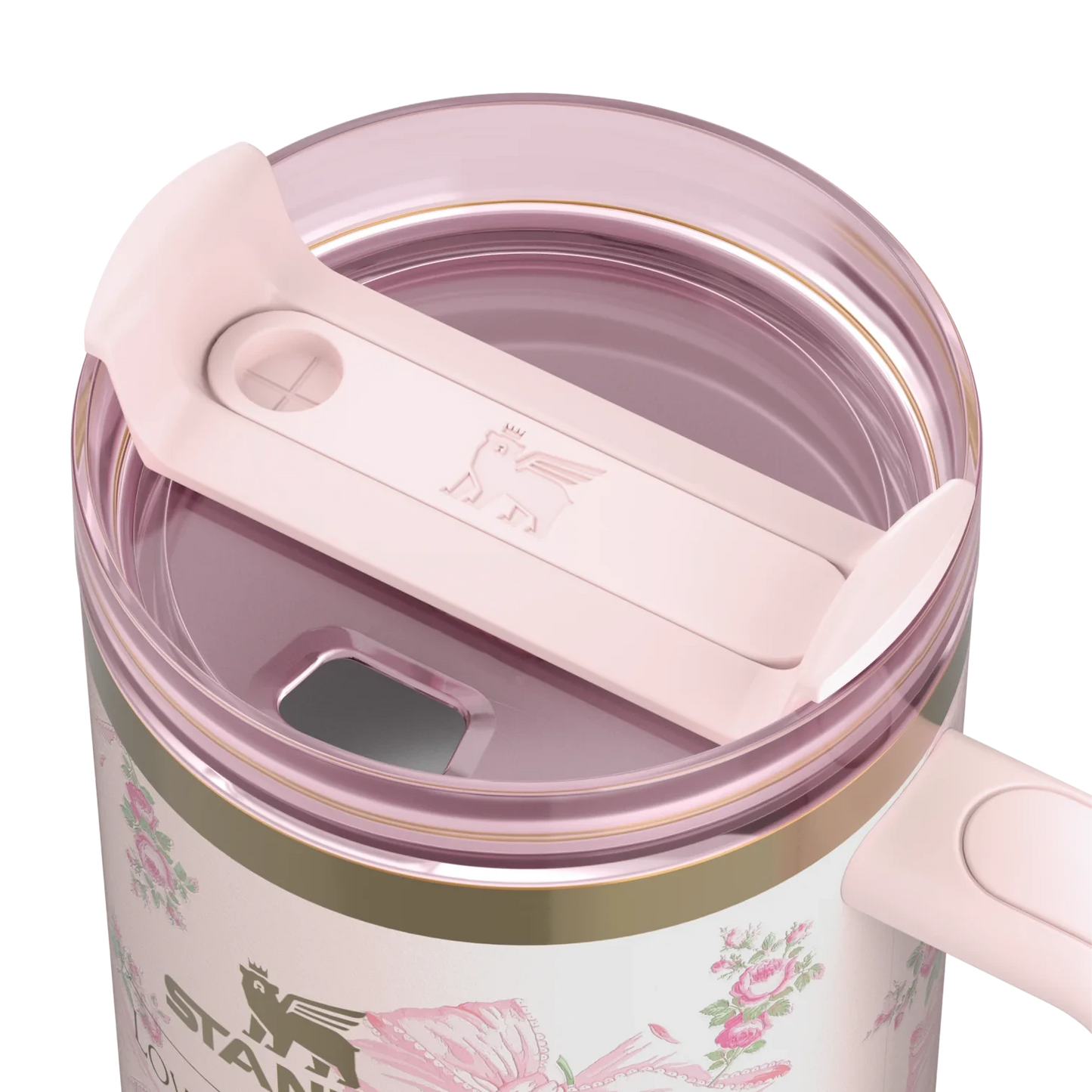 The Stanley X LoveShackFancy Holiday Quencher | 40 OZ - Rosa Beaux Pink