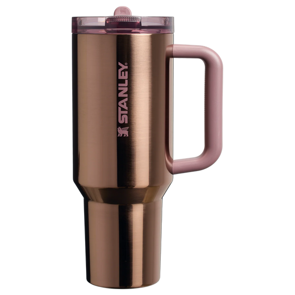 The Quencher ProTour Flip Straw Tumbler | 40 OZ - Polished Rose Gold